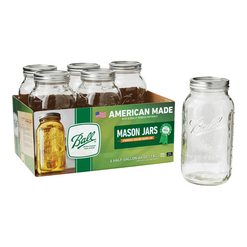 Ball glass mason - glass, &